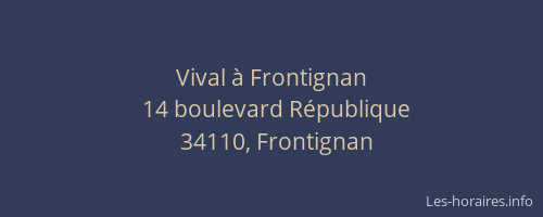 Vival à Frontignan