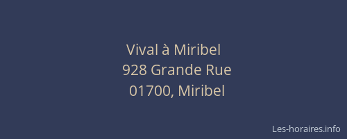 Vival à Miribel