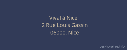 Vival à Nice