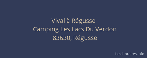 Vival à Régusse