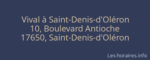 Vival à Saint-Denis-d'Oléron