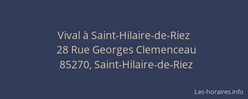 Vival à Saint-Hilaire-de-Riez