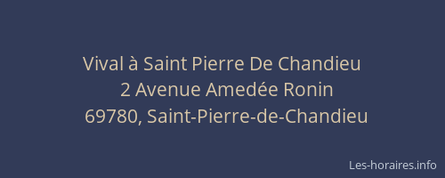 Vival à Saint Pierre De Chandieu