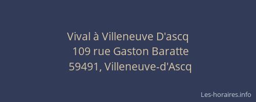 Vival à Villeneuve D'ascq