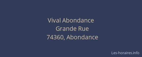 Vival Abondance