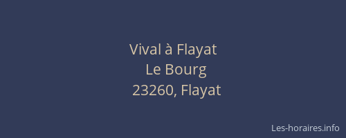 Vival à Flayat