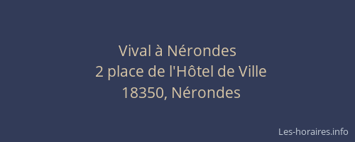Vival &agrave; N&eacute;rondes