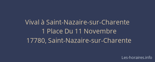 Vival &agrave; Saint-Nazaire-sur-Charente