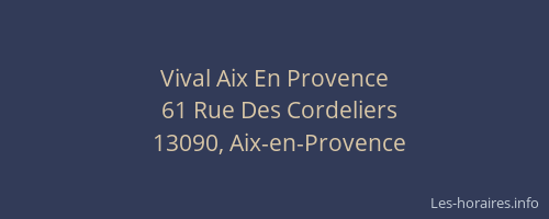 Vival Aix En Provence