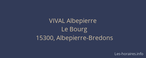 VIVAL Albepierre