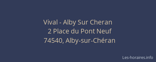 Vival - Alby Sur Cheran