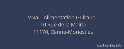 Vival - Alimentation Guiraud