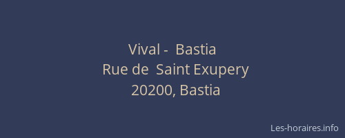 Vival -  Bastia