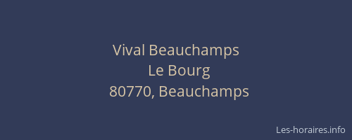 Vival Beauchamps