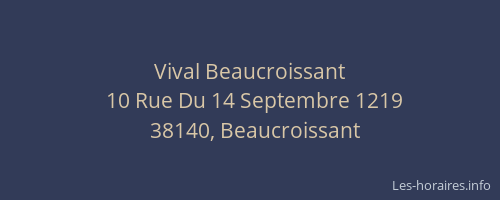 Vival Beaucroissant