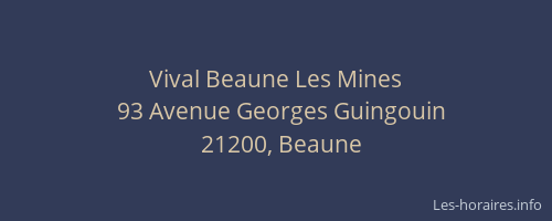 Vival Beaune Les Mines
