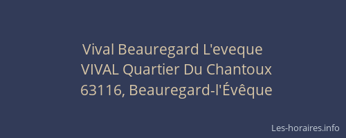 Vival Beauregard L'eveque
