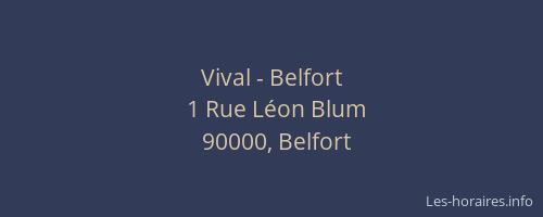 Vival - Belfort