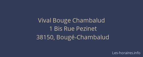 Vival Bouge Chambalud