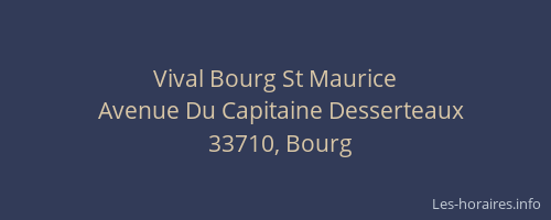 Vival Bourg St Maurice