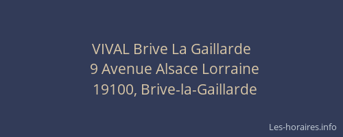 VIVAL Brive La Gaillarde