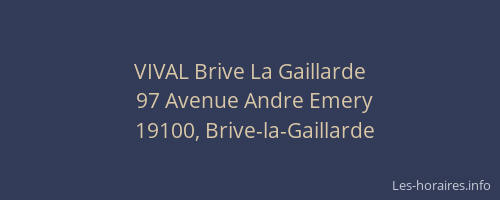 VIVAL Brive La Gaillarde