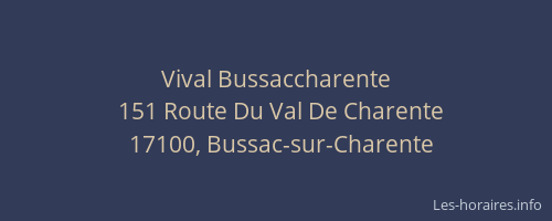 Vival Bussaccharente