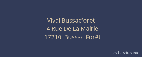 Vival Bussacforet