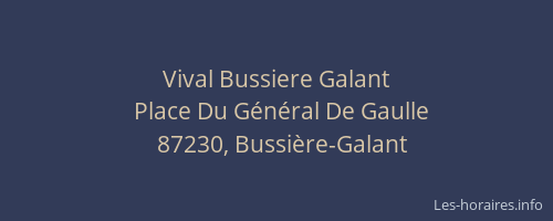 Vival Bussiere Galant