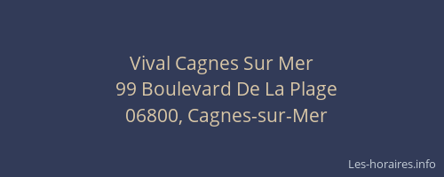 Vival Cagnes Sur Mer