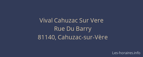 Vival Cahuzac Sur Vere