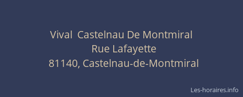 Vival  Castelnau De Montmiral