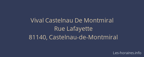 Vival Castelnau De Montmiral