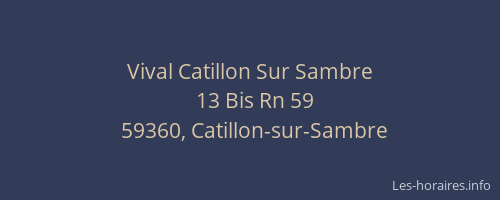 Vival Catillon Sur Sambre