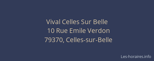Vival Celles Sur Belle