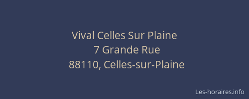 Vival Celles Sur Plaine