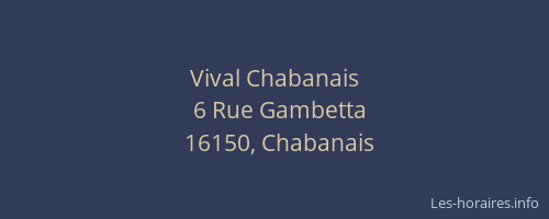 Vival Chabanais