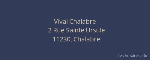 Vival Chalabre