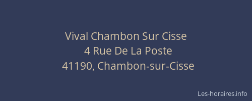 Vival Chambon Sur Cisse