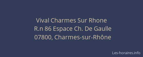 Vival Charmes Sur Rhone