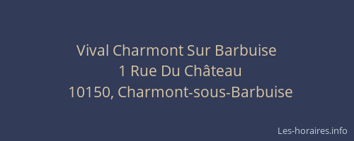 Vival Charmont Sur Barbuise