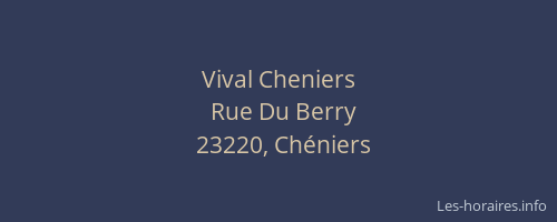 Vival Cheniers