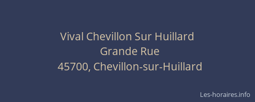 Vival Chevillon Sur Huillard