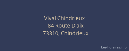 Vival Chindrieux