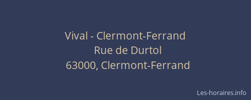 Vival - Clermont-Ferrand