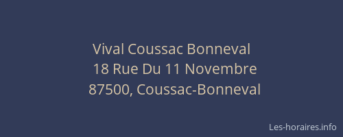 Vival Coussac Bonneval