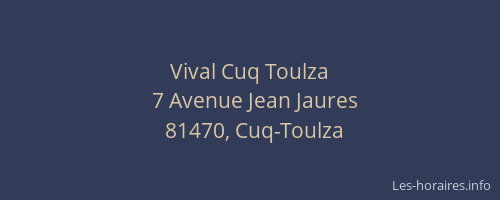 Vival Cuq Toulza