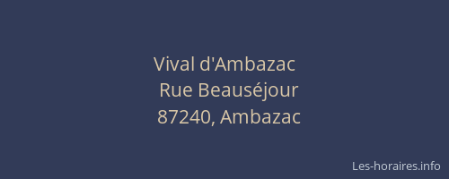 Vival d'Ambazac
