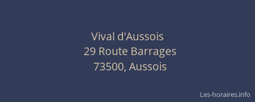 Vival d'Aussois