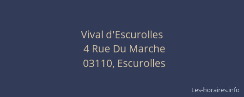 Vival d'Escurolles